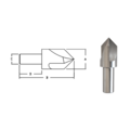 Link 1 X 60 Deg HSS Rh 3Fl Center Reamer 1/2 Shank X 2-3/4 Oal 91-L2-554